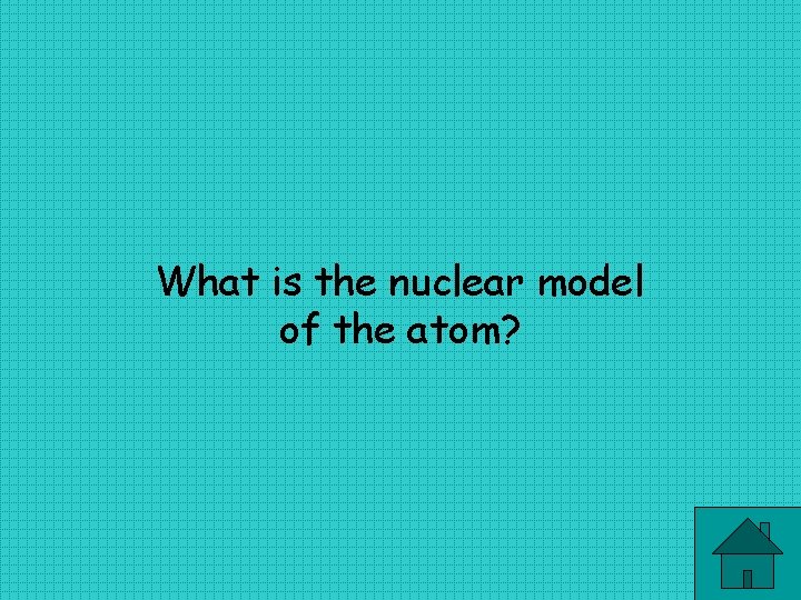 What is the nuclear model of the atom? 
