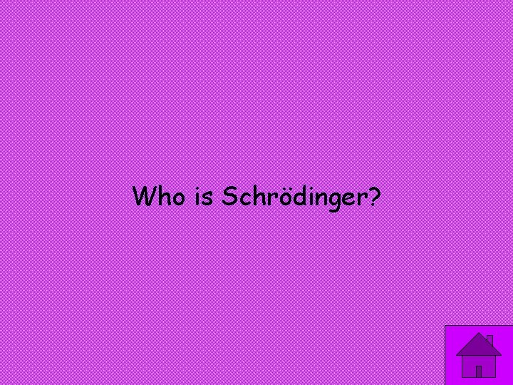 Who is Schrödinger? 