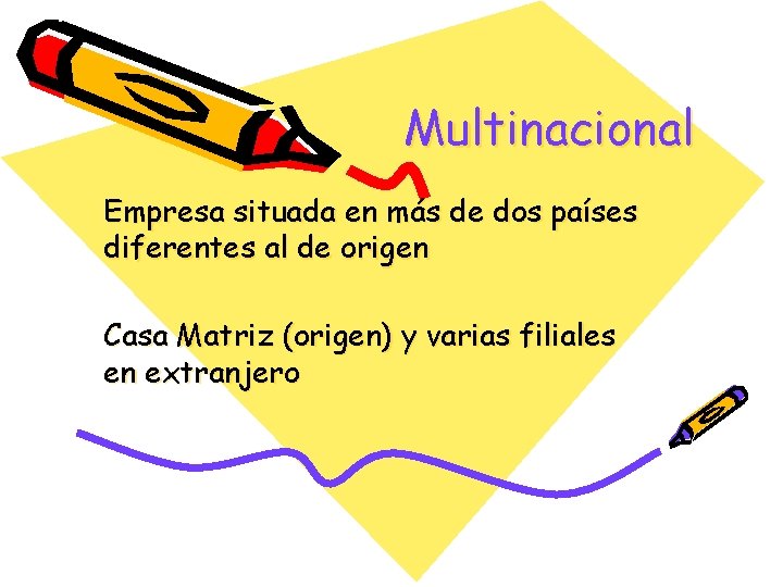 Multinacional Empresa situada en más de dos países diferentes al de origen Casa Matriz