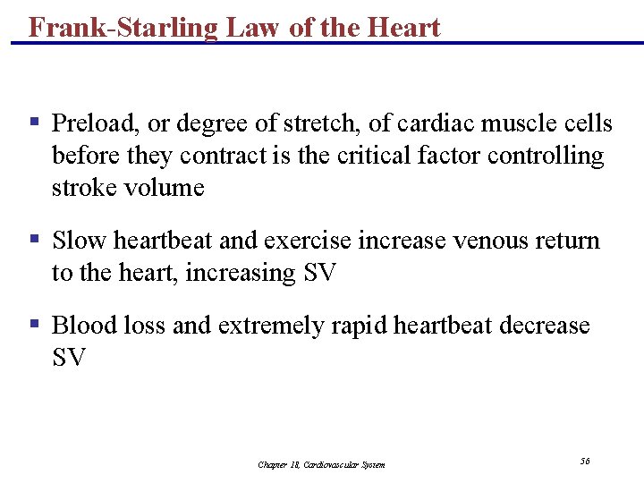 Frank-Starling Law of the Heart § Preload, or degree of stretch, of cardiac muscle
