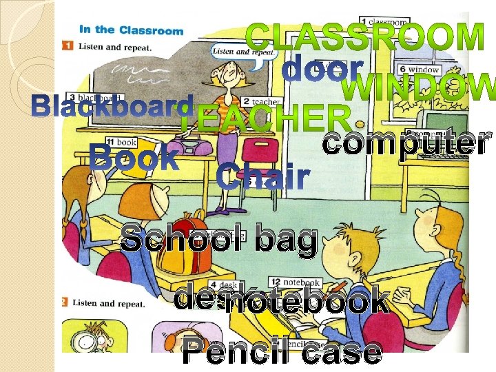 computer School bag desk notebook Pencil case 