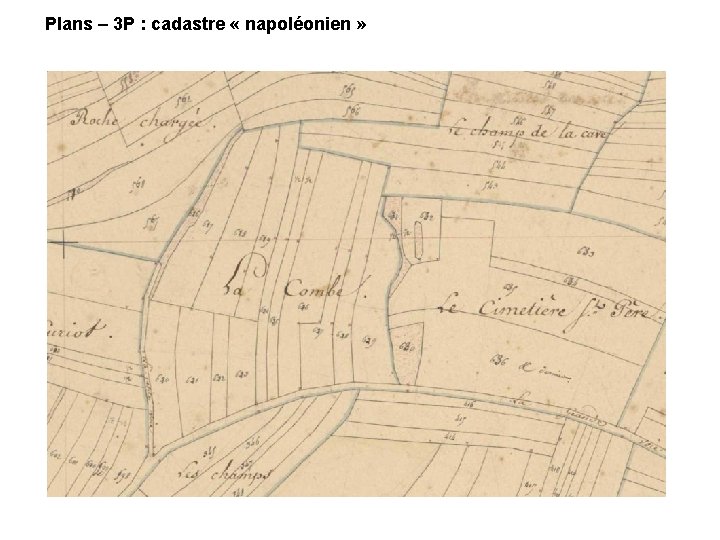 Plans – 3 P : cadastre « napoléonien » 