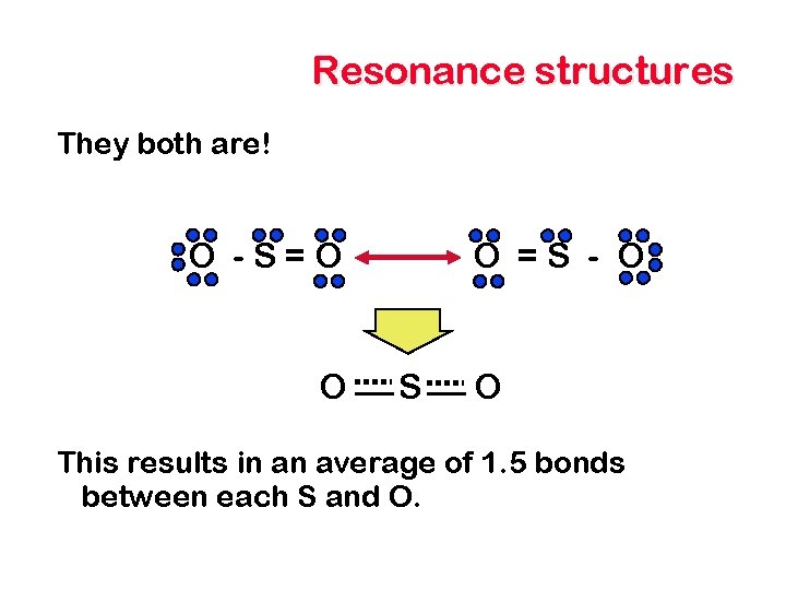 Resonance structures They both are! O -S=O O O =S - O S O