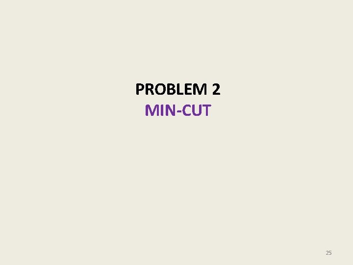PROBLEM 2 MIN-CUT 25 