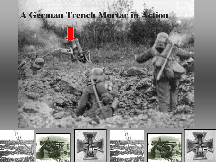 A German Trench Mortar in Action 