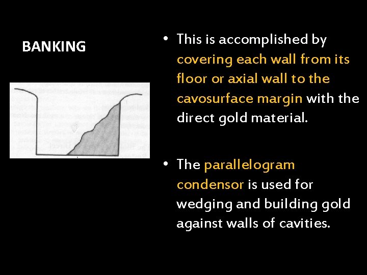 BANKING • This is accomplished by covering each wall from its floor or axial