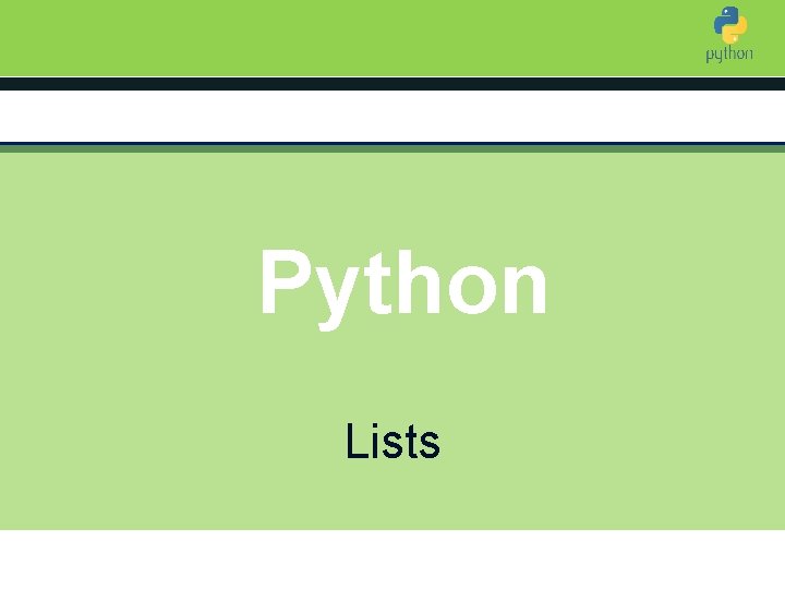 Introduction to Python Lists 