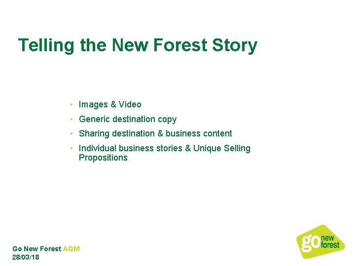 Telling the New Forest Story • Images & Video • Generic destination copy •