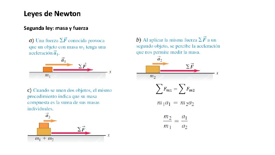 Leyes de Newton Segunda ley: masa y fuerza 
