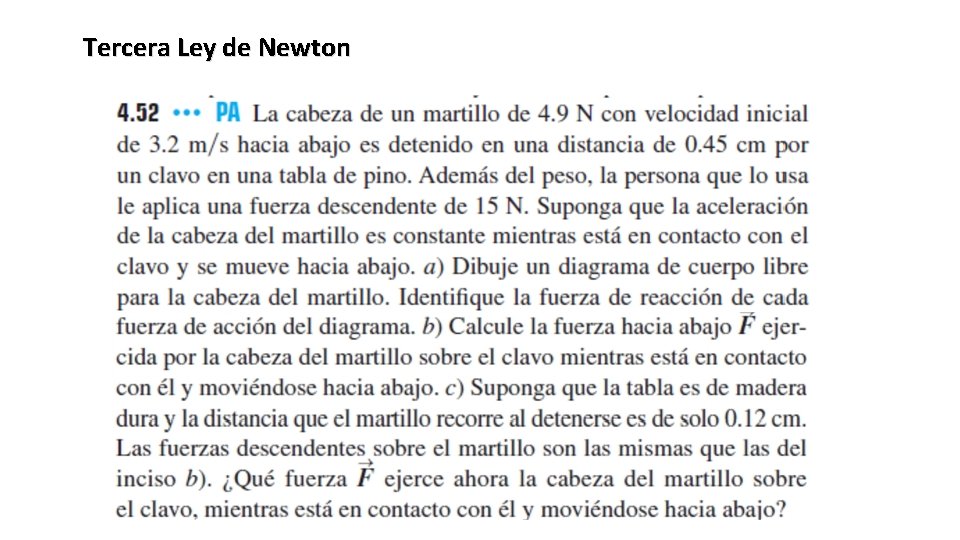 Tercera Ley de Newton 