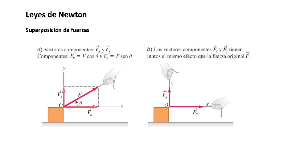 Leyes de Newton Superposición de fuerzas 