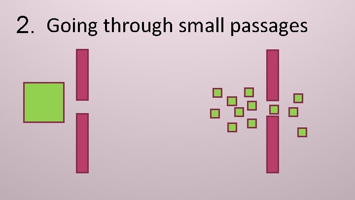 2. Going through small passages 