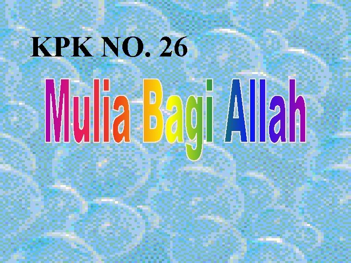 KPK NO. 26 