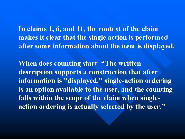 In claims 1, 6, and 11, the context of the claim makes it clear