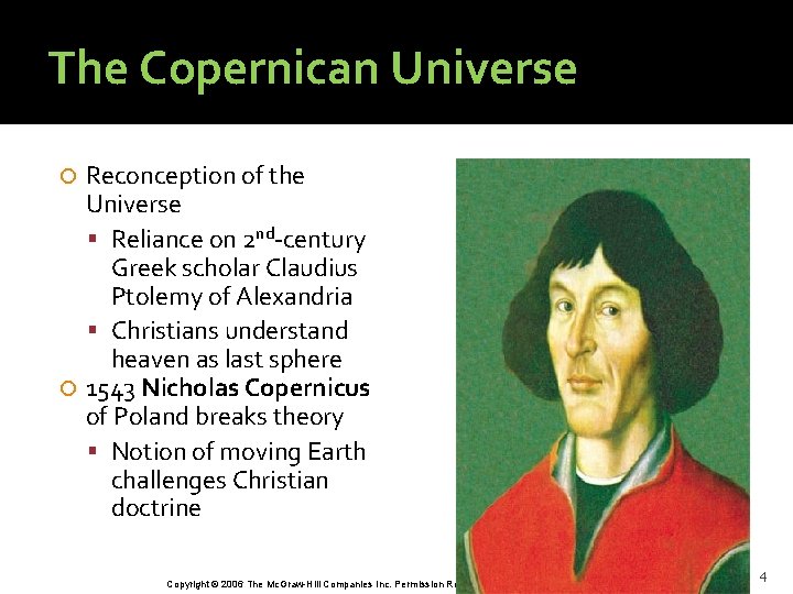 The Copernican Universe Reconception of the Universe Reliance on 2 nd-century Greek scholar Claudius