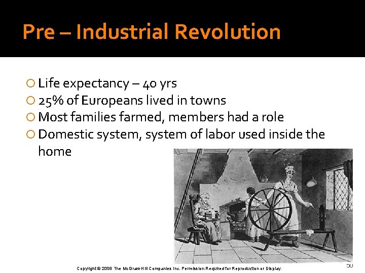 Pre – Industrial Revolution Life expectancy – 40 yrs 25% of Europeans lived in