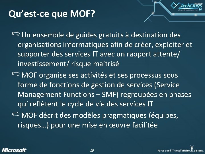 Qu’est-ce que MOF? Un ensemble de guides gratuits à destination des organisations informatiques afin