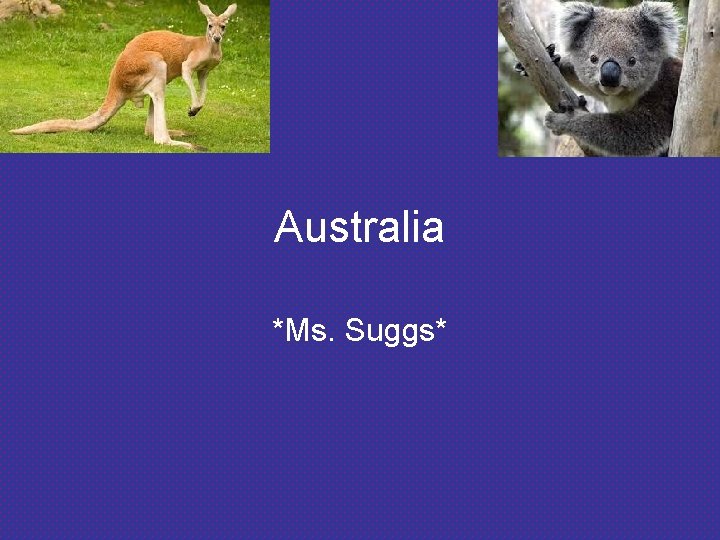 Australia *Ms. Suggs* 