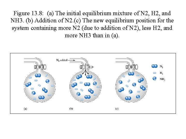 Figure 13. 8: (a) The initial equilibrium mixture of N 2, H 2, and