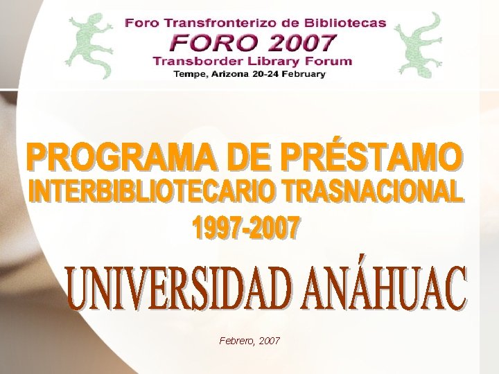 Febrero, 2007 