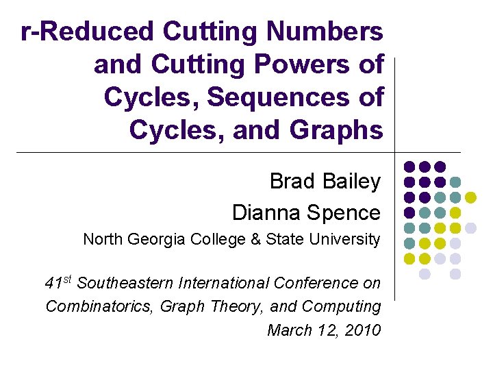 r-Reduced Cutting Numbers and Cutting Powers of Cycles, Sequences of Cycles, and Graphs Brad