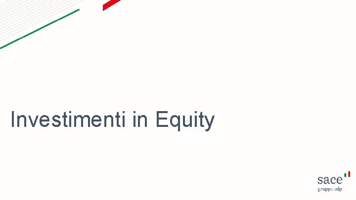 Investimenti in Equity 