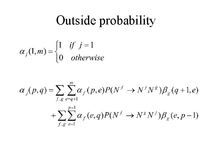 Outside probability 