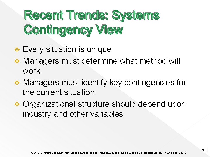Every situation is unique v Managers must determine what method will work v Managers