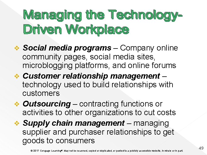 Social media programs – Company online community pages, social media sites, microblogging platforms, and