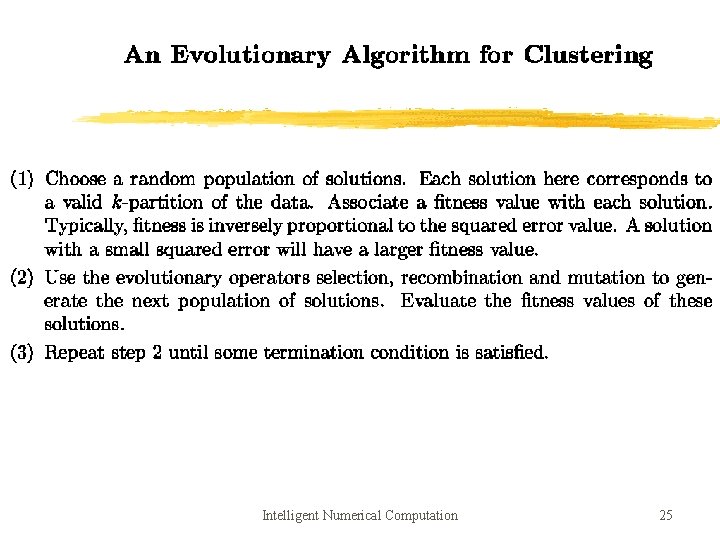 Intelligent Numerical Computation 25 