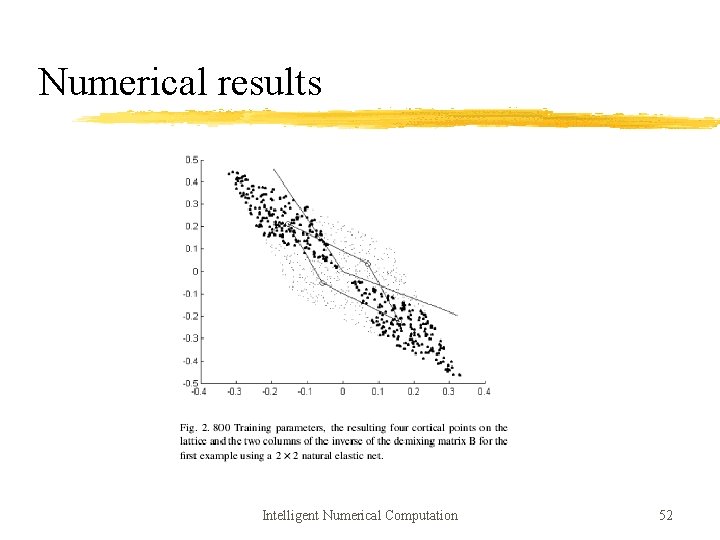 Numerical results Intelligent Numerical Computation 52 