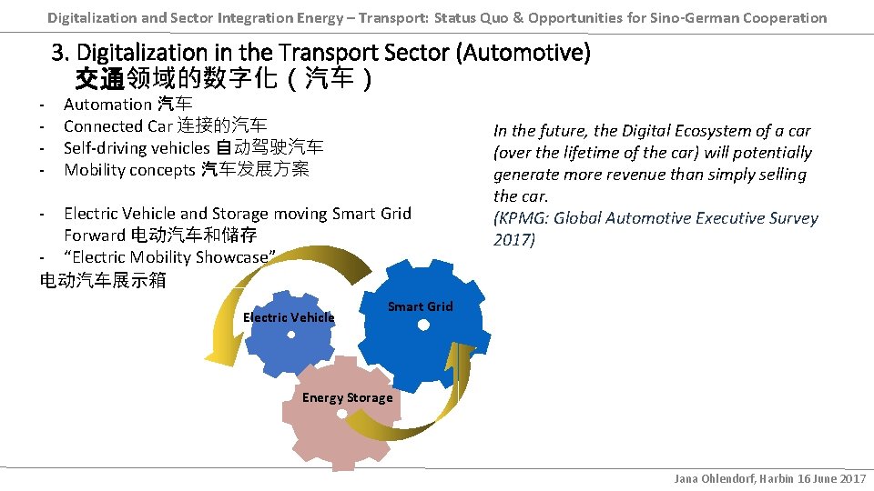 Digitalization and Sector Integration Energy – Transport: Status Quo & Opportunities for Sino-German Cooperation