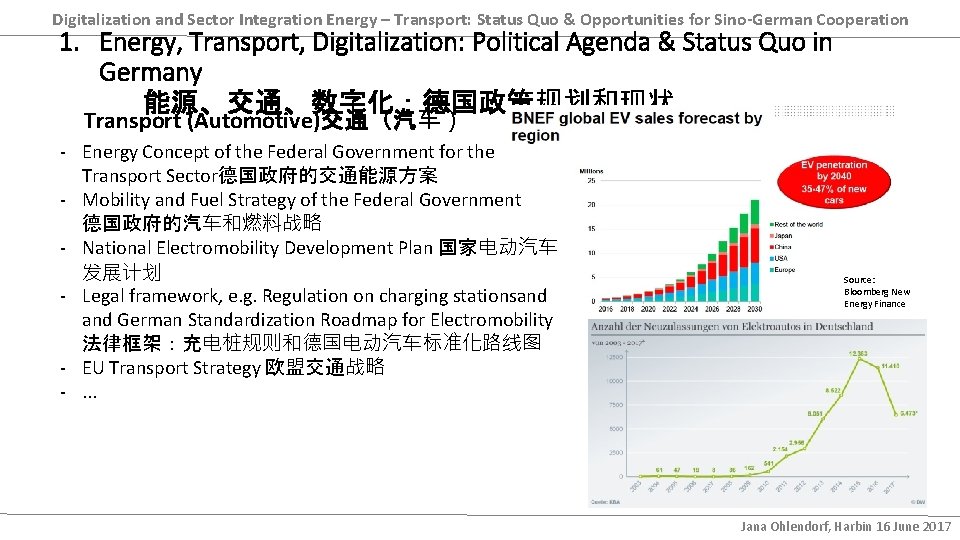 Digitalization and Sector Integration Energy – Transport: Status Quo & Opportunities for Sino-German Cooperation