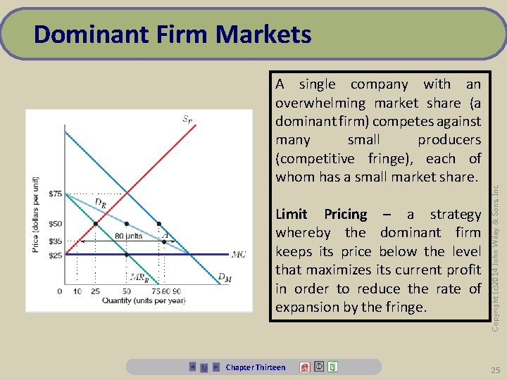 A single company with an overwhelming market share (a dominant firm) competes against many