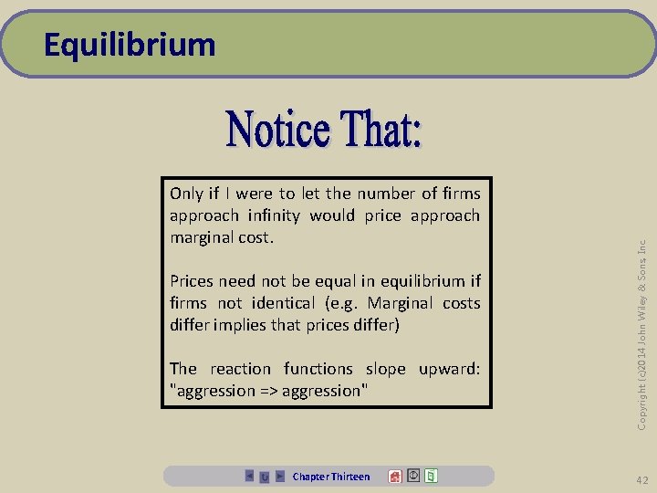 Only if I were to let the number of firms approach infinity would price