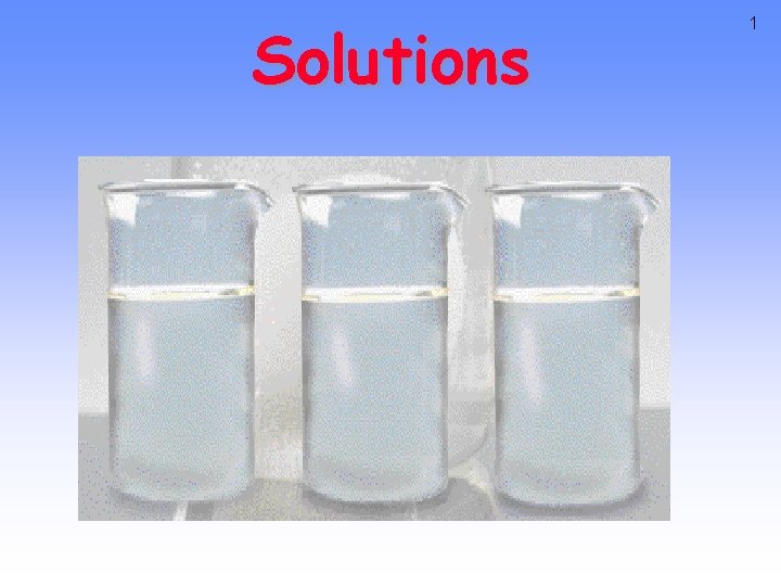 Solutions 1 Some Definitions A solution is a