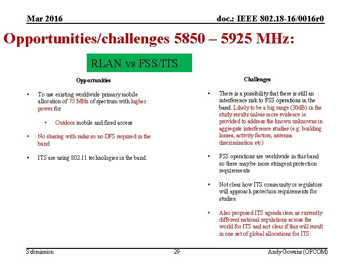 Mar 2016 (3) Future studies in 5 GHz doc. : IEEE 802. 18 -16/0016