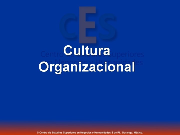 Cultura Organizacional 