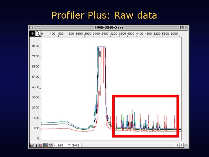 Profiler Plus: Raw data 