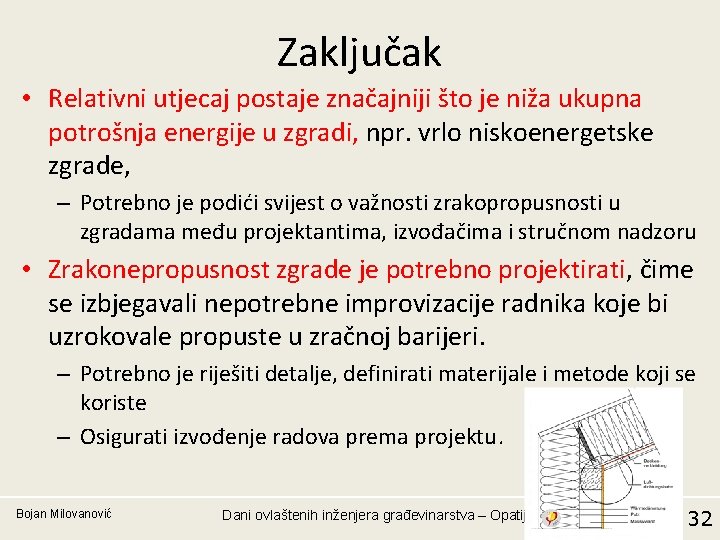 Zaključak • Relativni utjecaj postaje značajniji što je niža ukupna potrošnja energije u zgradi,