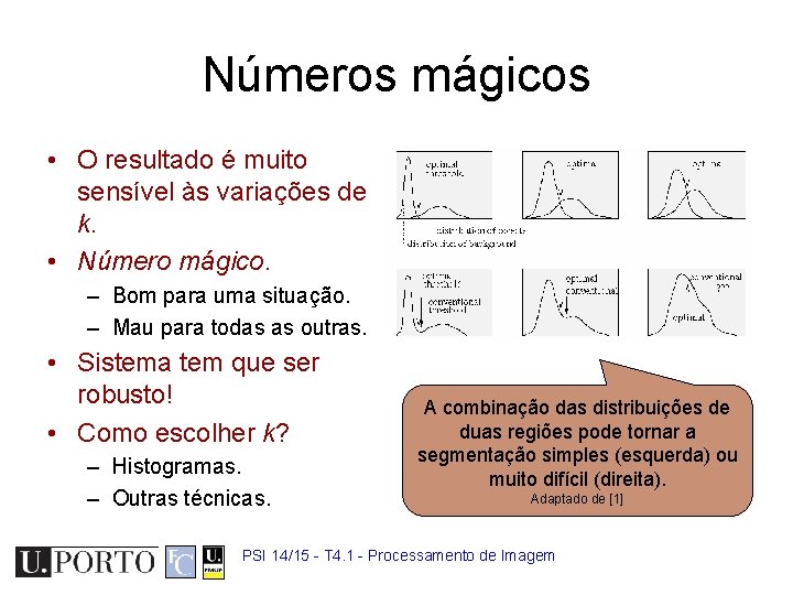 Números mágicos • O resultado é muito sensível às variações de k. • Número