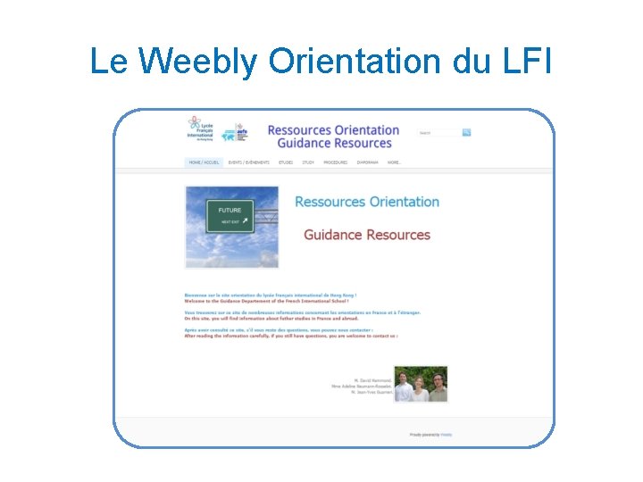 Le Weebly Orientation du LFI 
