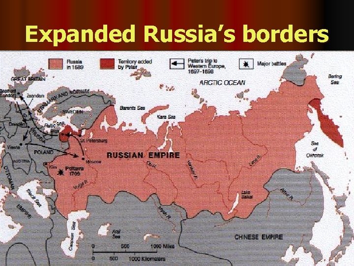 Expanded Russia’s borders 