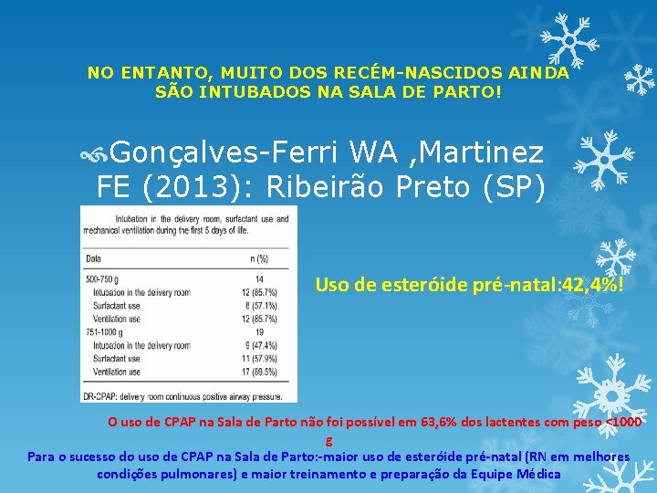 NO ENTANTO, MUITO DOS RECÉM-NASCIDOS AINDA SÃO INTUBADOS NA SALA DE PARTO! Gonçalves-Ferri WA NO ENTANTO, MUITO DOS RECÉM-NASCIDOS AINDA SÃO INTUBADOS NA SALA DE PARTO! Gonçalves-Ferri WA