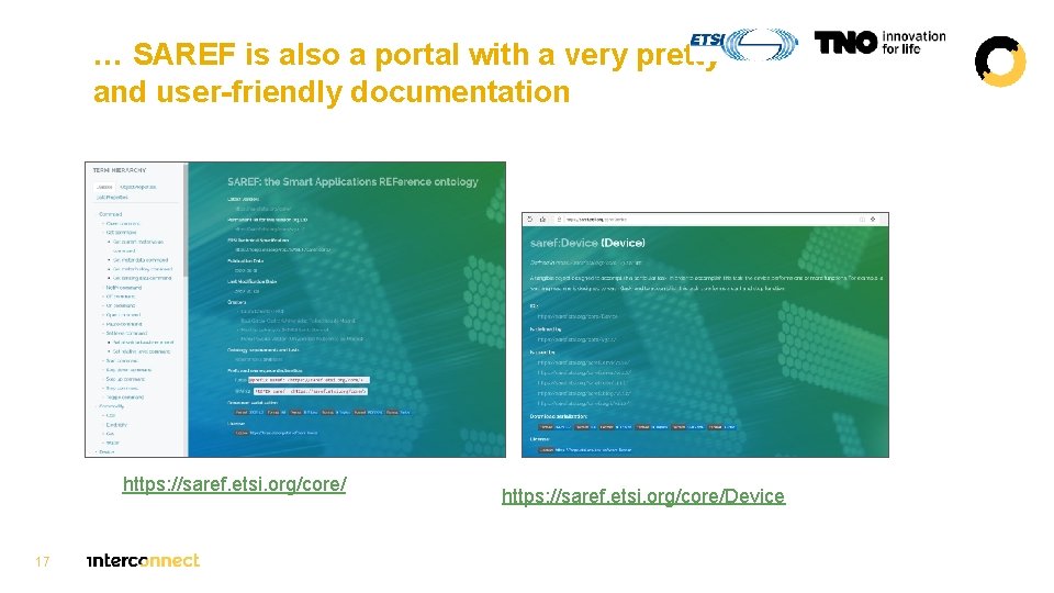 … SAREF is also a portal with a very pretty and user-friendly documentation https: