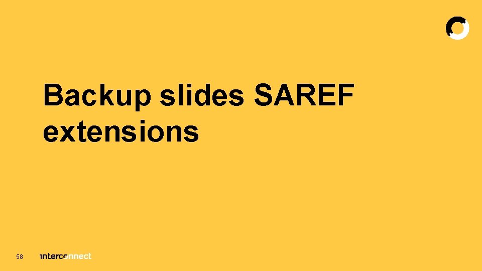 Backup slides SAREF extensions 58 
