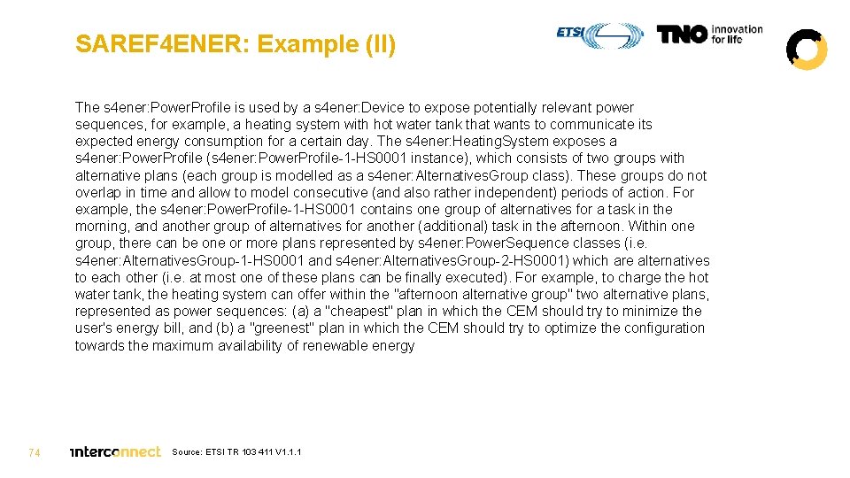SAREF 4 ENER: Example (II) The s 4 ener: Power. Profile is used by