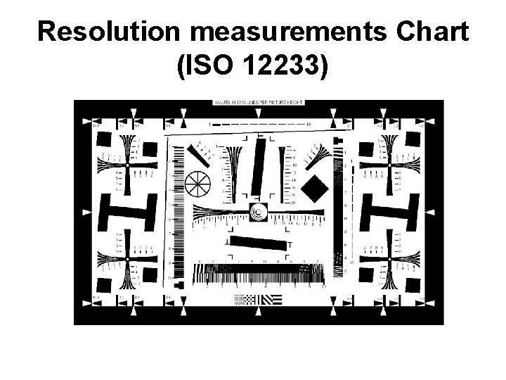 Resolution measurements Chart (ISO 12233) 