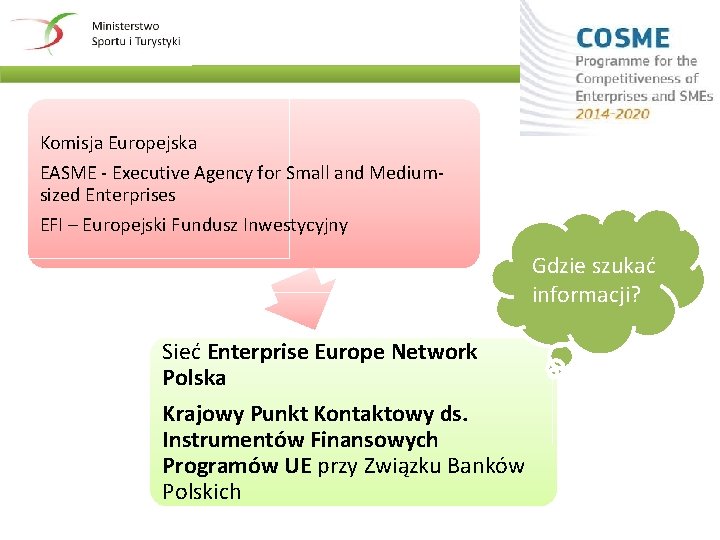 Komisja Europejska EASME - Executive Agency for Small and Mediumsized Enterprises EFI – Europejski