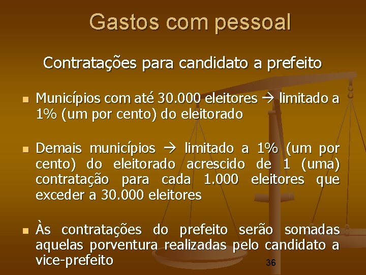Gastos com pessoal Contratações para candidato a prefeito Municípios com até 30. 000 eleitores Gastos com pessoal Contratações para candidato a prefeito Municípios com até 30. 000 eleitores